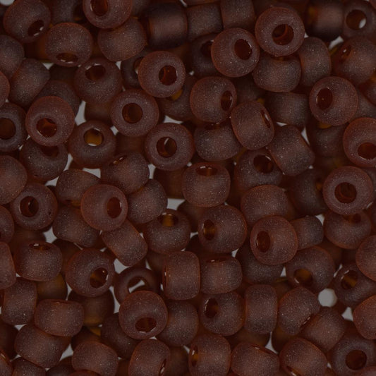 8/0 Miyuki Seed Beads #0134F Dark Topaz Matte 22g