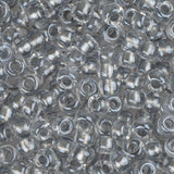 8/0 Miyuki Seed Beads #0242 Sparkle Pewter Lined Crystal 22g