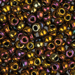 8/0 Miyuki Seed Beads #0462 Metallic Light Bronze Iris AB 22g