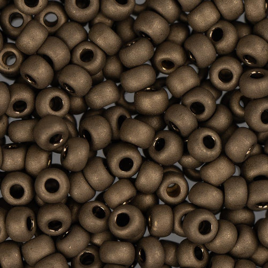 8/0 Miyuki Seed Beads #2006 Metallic Dark Bronze Matte 22g