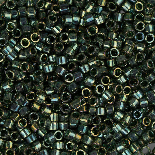 11/0 Delica Bead #0125 Green AB Gold Luster 5.2g