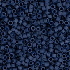 11/0 Delica Bead #0377 Dark Grey Blue Metallic Matte 5.2g