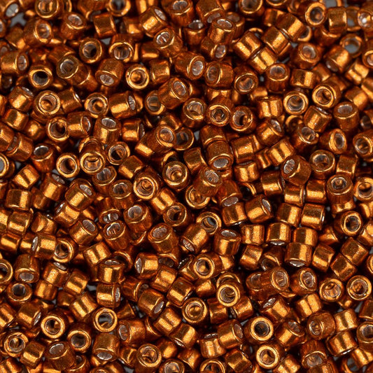 11/0 Delica Bead #0421 Burnt Orange Terracotta Galvanized 5.2g