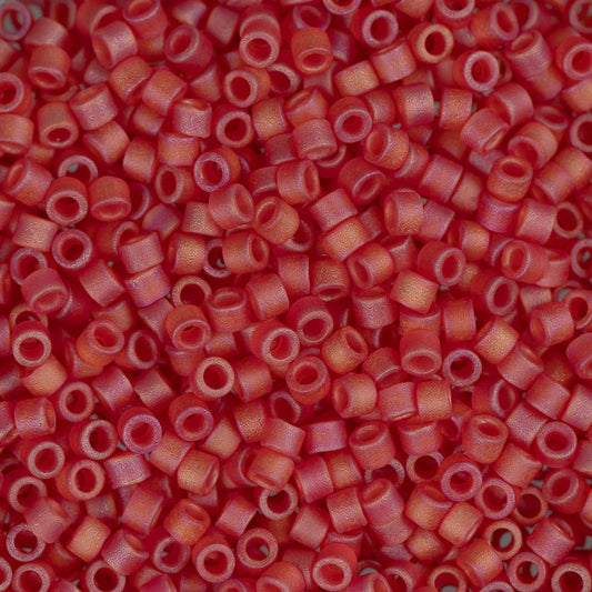 11/0 Delica Bead #0856 Red Orange AB Matte 5.2g