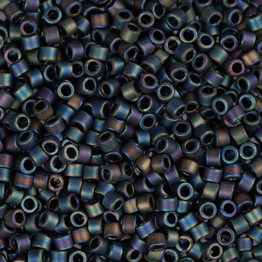 11/0 Delica Bead #0871 Black Grey AB Matte 5.2g