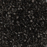11/0 Delica Bead #1319 Dark Grey Charcoal Transparent 5.2g