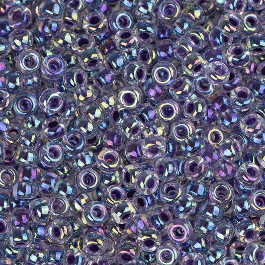 11/0 Miyuki Seed Beads #0274 Amethyst Lined Crystal AB 22g