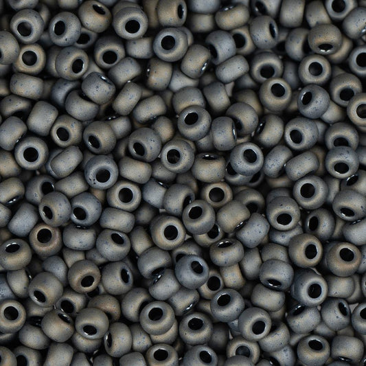 11/0 Miyuki Seed Beads #2002 Matte Metallic Silver Grey 22g