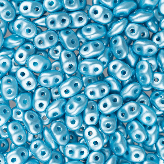 *Czech Superduo Beads Pastel Aqua 22g