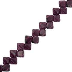 *Czech Silky Beads 40/strand - Tr Dark Amethyst