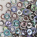 *Czech O Beads Crystal Graphite Rainbow 8.1g