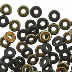 *Czech O Beads Jet Valentinite 8.1g