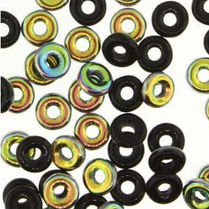 *Czech O Beads Jet Vitrail 8.1g