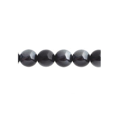 Czech Druk 3mm Beads 62/strand Opaque Jet Hematite