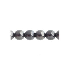 Czech Druk 3mm Beads 62/strand Opaque Jet Hematite x2