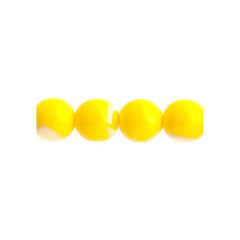 Czech Druk 3mm Beads 62/strand Opaque Yellow AB