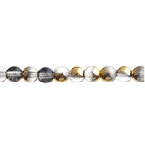 Czech Round Druk Beads 3mm Transparent Crystal Aurum 62/strand