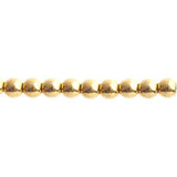 Czech Round Druk Beads 3mm Transparent Crystal Aurumx2 62/strand