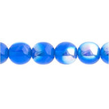 Czech Round Druk Beads 3mm Transparent Capri Blue AB 62/strand