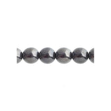 Czech Round Druk Beads 4mm Opaque Jet Hematitex2 45/strand