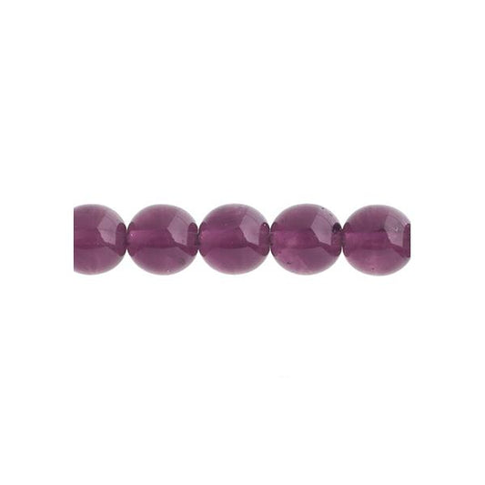 Czech Round Druk Beads 4mm Transparent Amethyst 45/strand