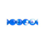 Czech Round Druk Beads 4mm Transparent Capri Blue AB 45/strand