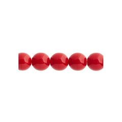 Czech Druk 6mm Beads 31/strand Opaque Dark Red