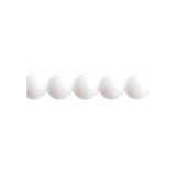 Czech Round Druk Beads 6mm Opaque White 31/strand