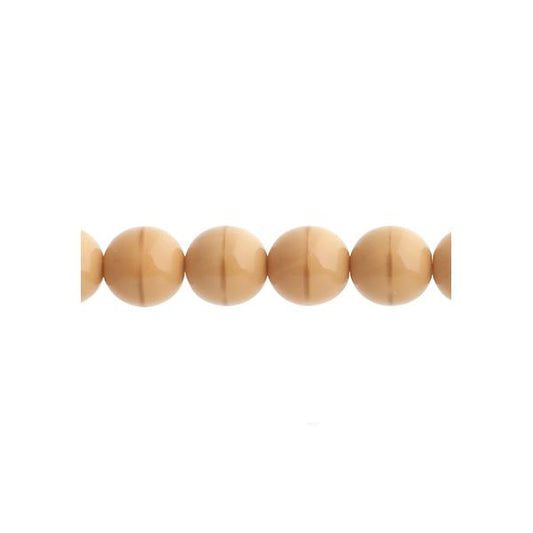 Czech Round Druk Beads 6mm Opaque Ivory 31/strand