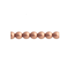 Czech Druk 6mm Beads 31/strand Opaque Copper