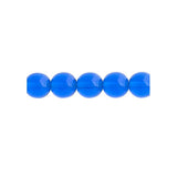 Czech Round Druk Beads 6mm Transparent Capri Blue 31/strand