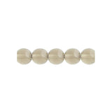 Czech Round Druk Beads 6mm Transparent Black Diamond 31/strand
