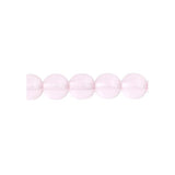 Czech Round Druk Beads 6mm Transparent Light Rose 31/strand