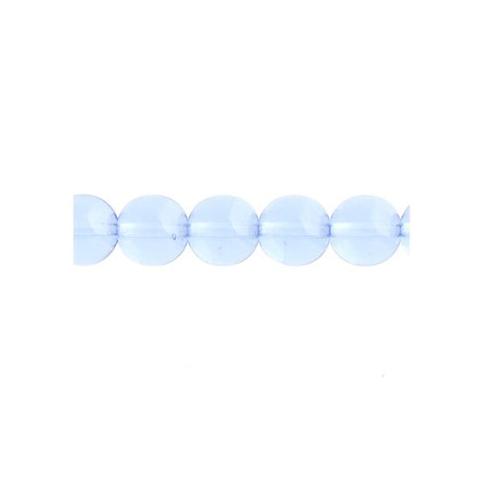 Czech Round Druk Beads 6mm Transparent Light Sapphire 31/strand