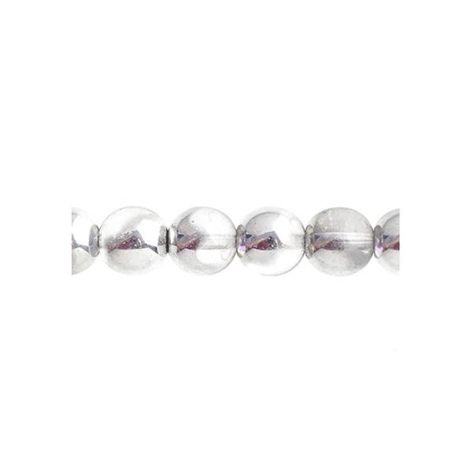 Czech Round Druk Beads 6mm Transparent Crystal Light Vitrail 31/strand