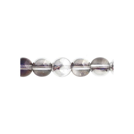 Czech Round Druk Beads 8mm Transparent Bermuda Blue 22/strand