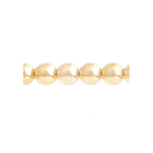 Czech Round Druk Beads 8mm Transparent Crystal Celsian 22/strand