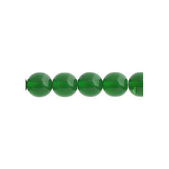 Czech Druk 8mm Beads 22/strand Trans Green