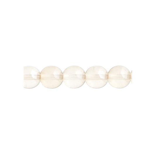 Czech Round Druk Beads 8mm Transparent Crystal Honey 22/strand