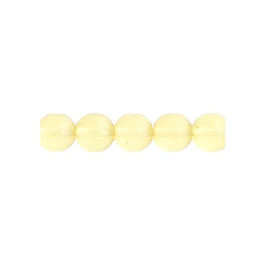 Czech Round Druk Beads 8mm Transparent Jonquil 22/strand