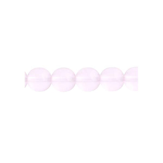 Czech Round Druk Beads 8mm Transparent Rose 22/strand