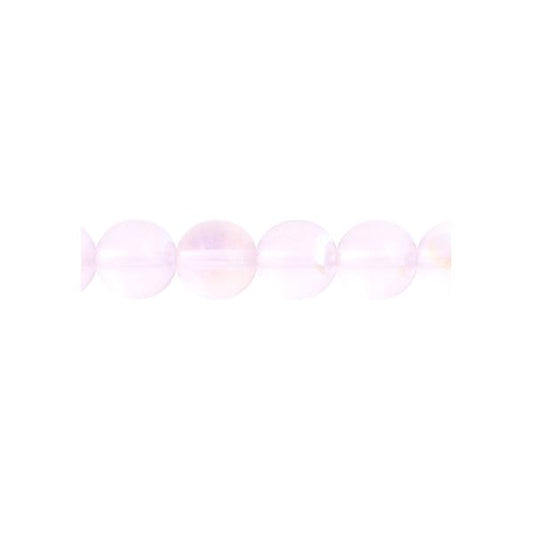 Czech Round Druk Beads 8mm Transparent Rose AB 22/strand