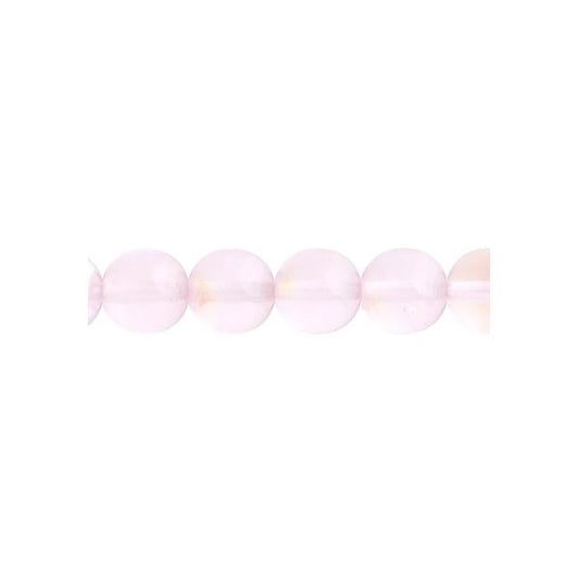 Czech Round Druk Beads 8mm Transparent Light Rose AB 22/strand