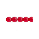 Czech Round Druk Beads 8mm Transparent Siam 22/strand
