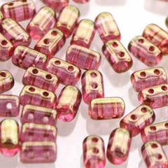 *Czech Rulla Beads Crystal Red Luster 22g