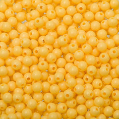 5mm Round Plastic Beads 5000/pk - Gold Yellow